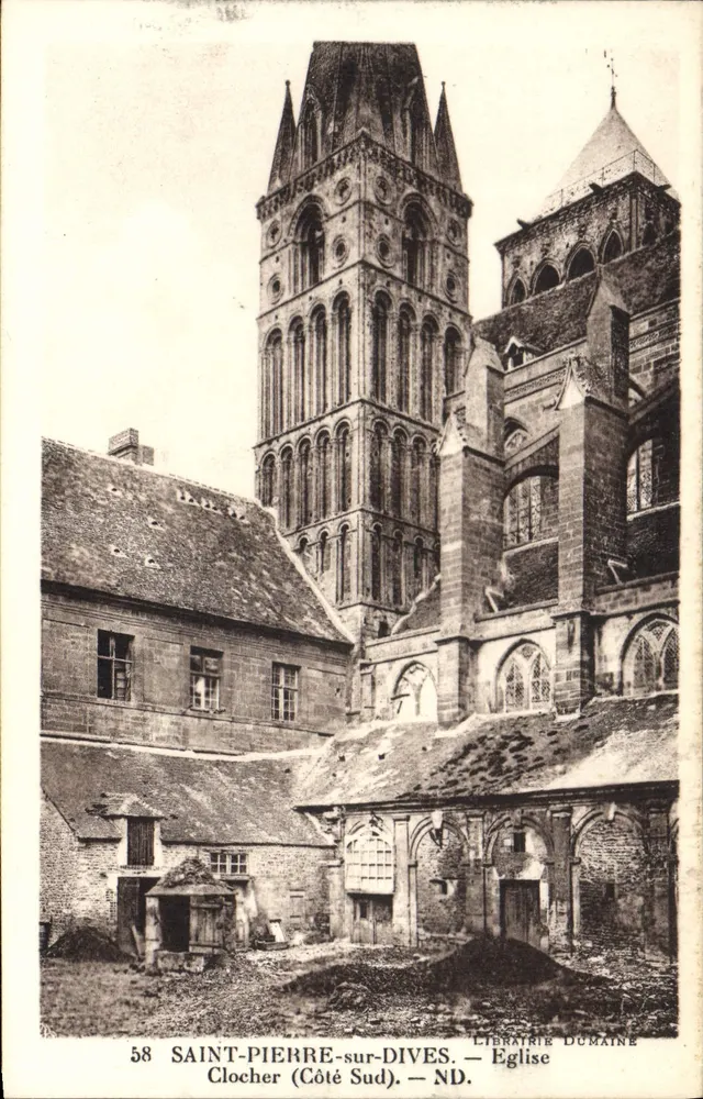 Saint-Pierre-sur-Dives — Turm (Südseite) — Kirche — Librairie Dumaine, n°58 - Vorderseite