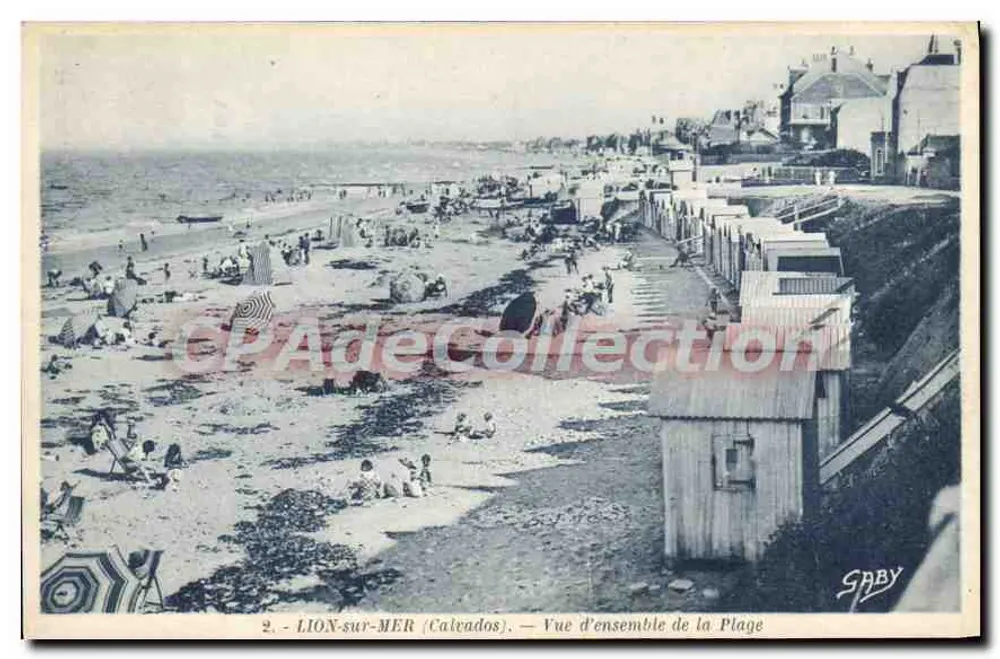 LION-sur-MER (Calvados) — Panoramablick auf den Strand — SABY - Vorderseite