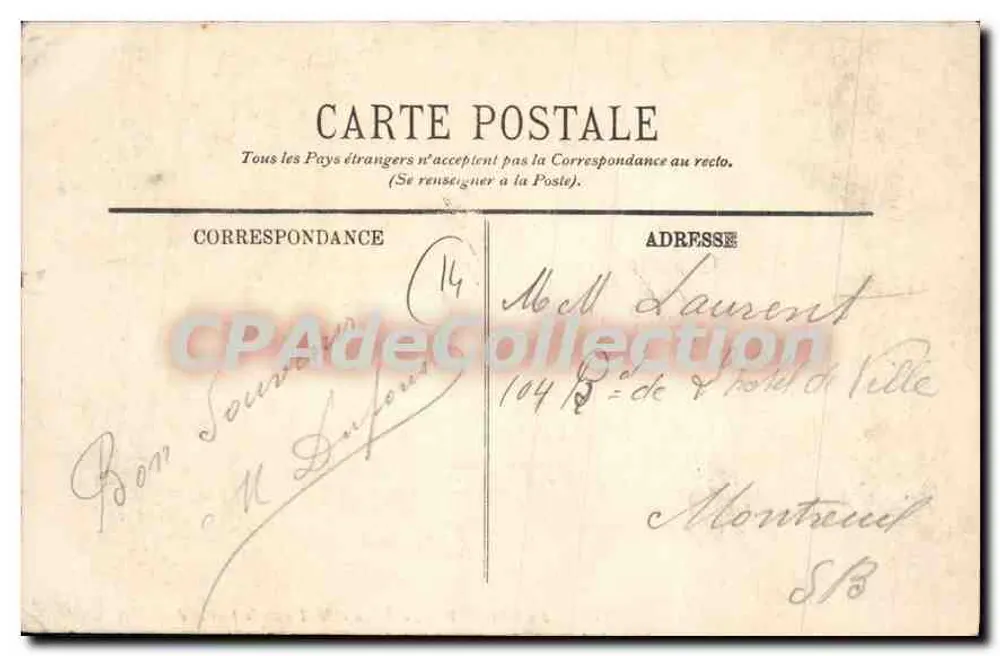 Houlgate — Der Strand und die Hotels Imbert und de la Mer — LL. n°86 - Rückseite
