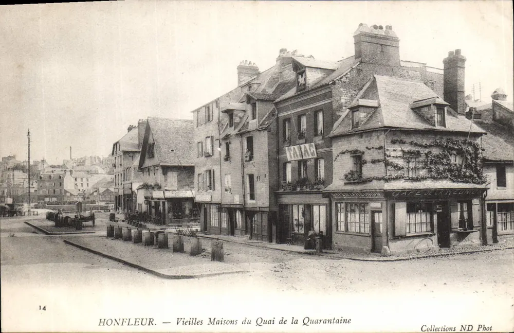 Honfleur — Alte Häuser am Quai de la Quarantaine — Collections ND Phot - Vorderseite