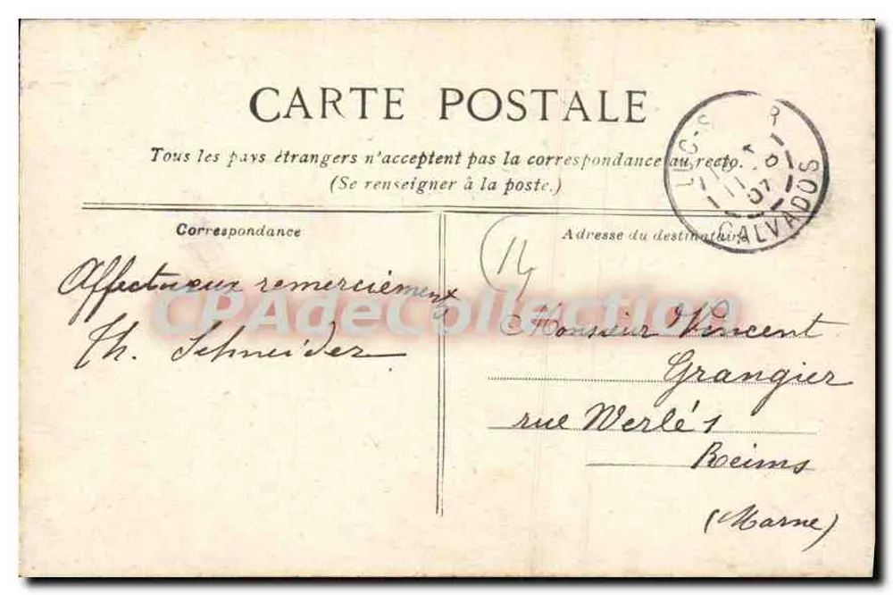 Luc-sur-Mer — As Falésias — Editor L.V.A.C. n°1863 - Verso