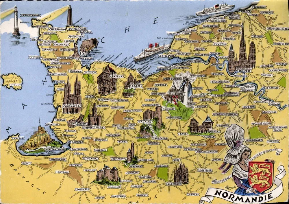 Normandie — illustratieve ansichtkaart — Éditions A. Gaby, Nantes - Voorkant