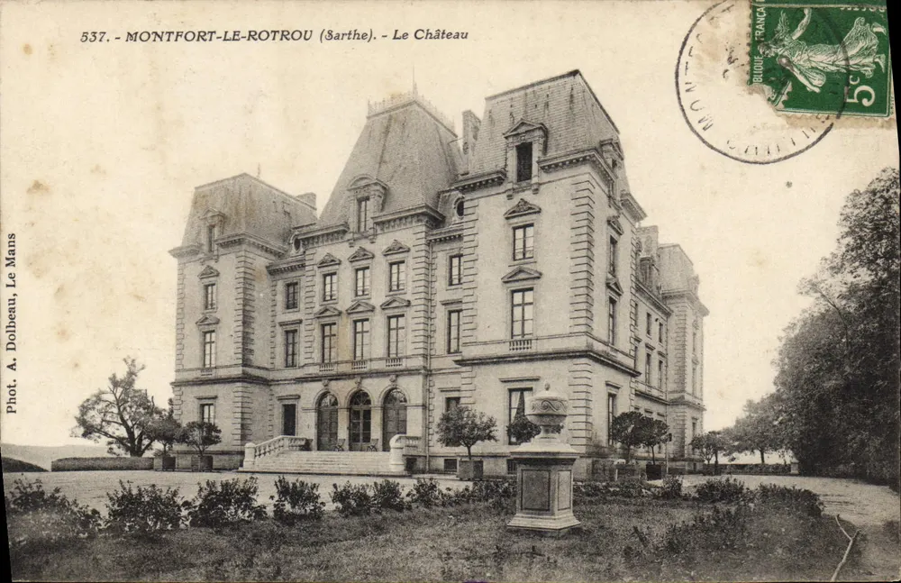 Montfort-le-Rotrou (Sarthe) — Das Schloss — Foto von A. Dolbeau, Le Mans, Nr. 537 - Vorderseite