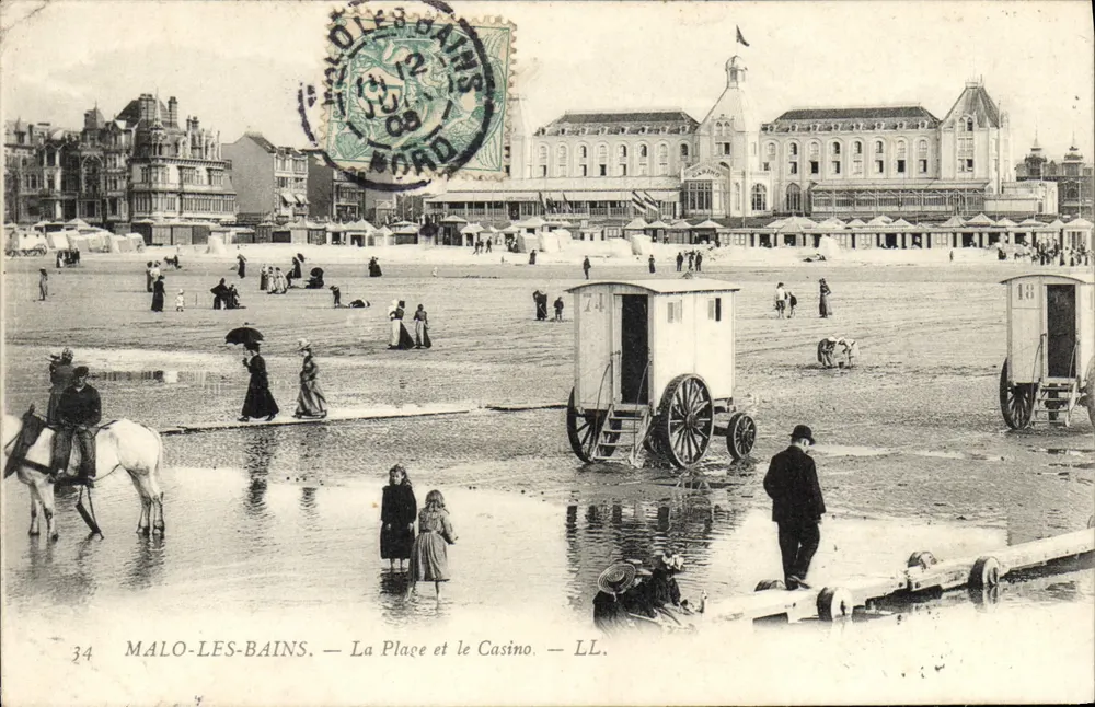 MALO-LES-BAINS — La Place et le Casino — LL. - Recto