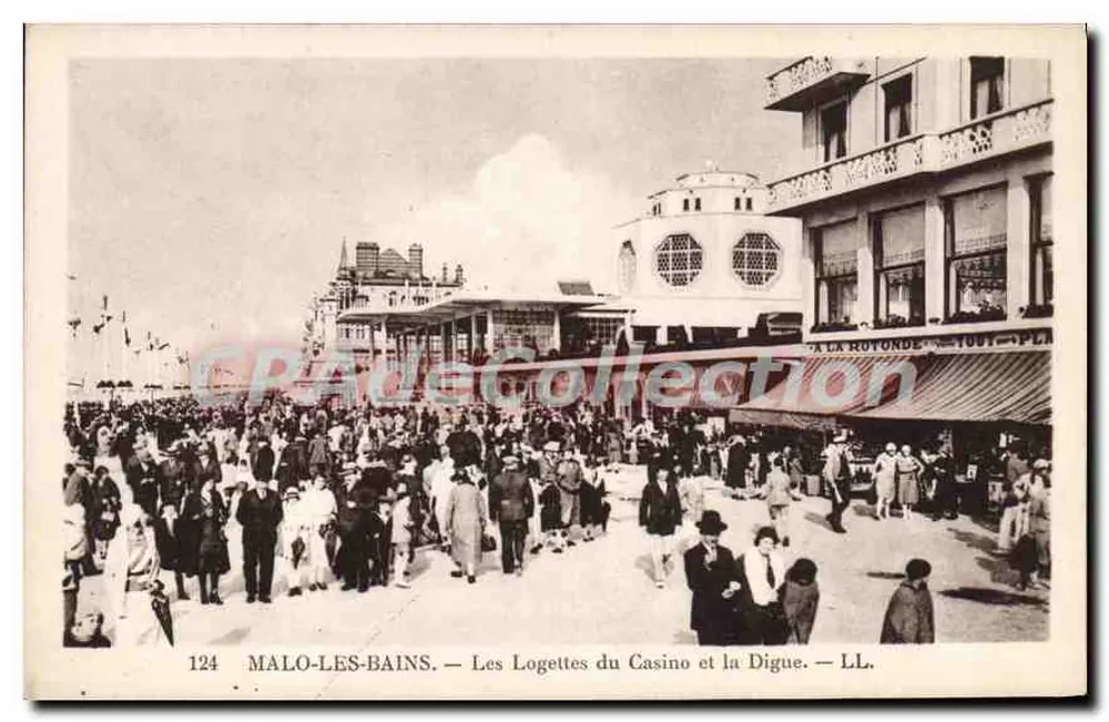 Malo-les-Bains — Die Logetten des Casinos und die Digue — LL. n°124 - Vorderseite