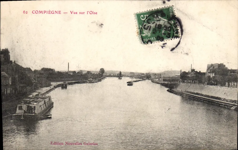 Compiègne — Vista sobre a Oise — Edição Nouvelles Galeries n°62 - Frente