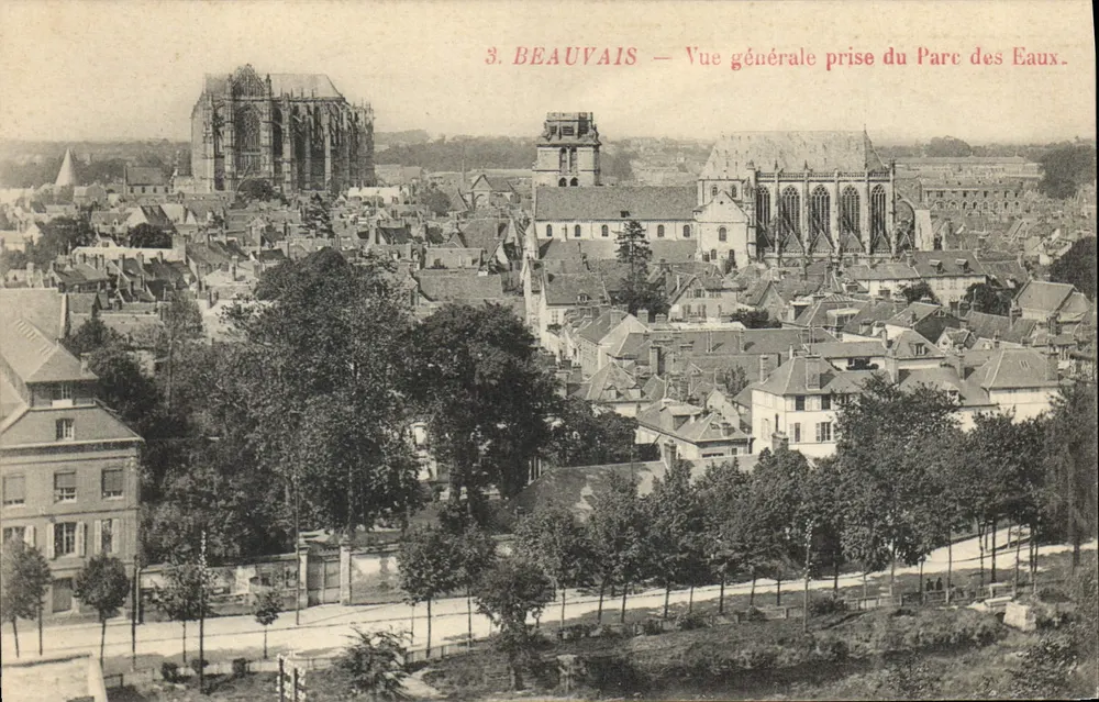 Beauvais — Vista geral tirada do Parque das Águas — n°3 - Frente