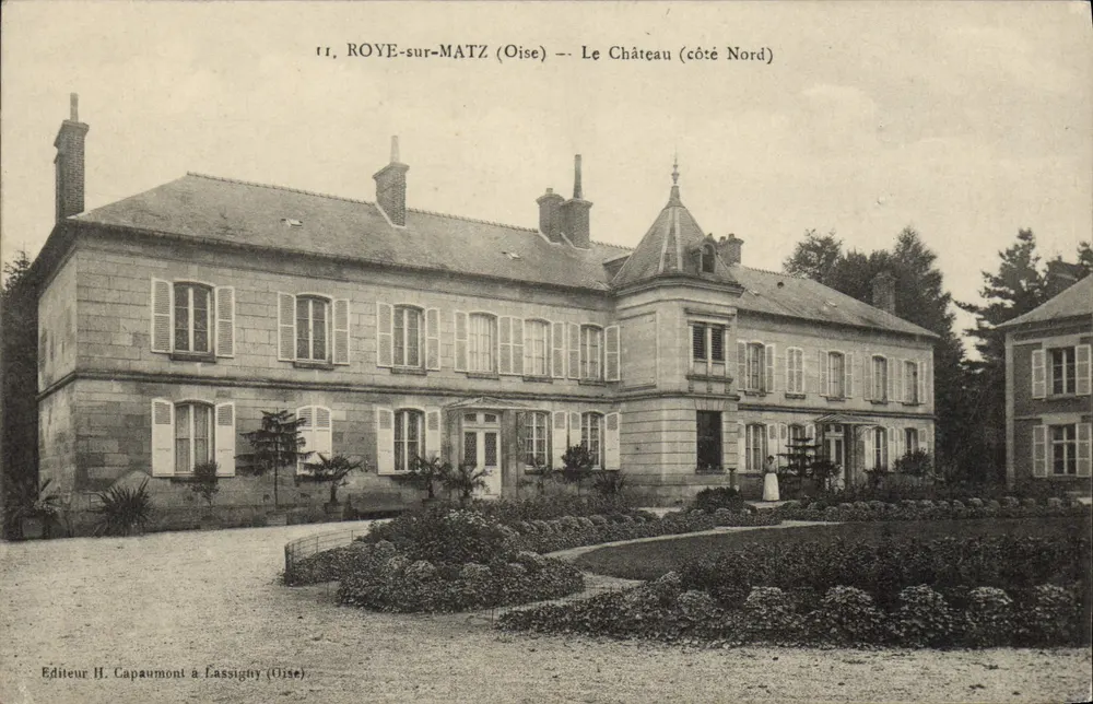ROYE-sur-MATZ (Oise) — Il Castello (lato Nord) — Editore H. Capaumont a Lassigny (Oise) - Recto