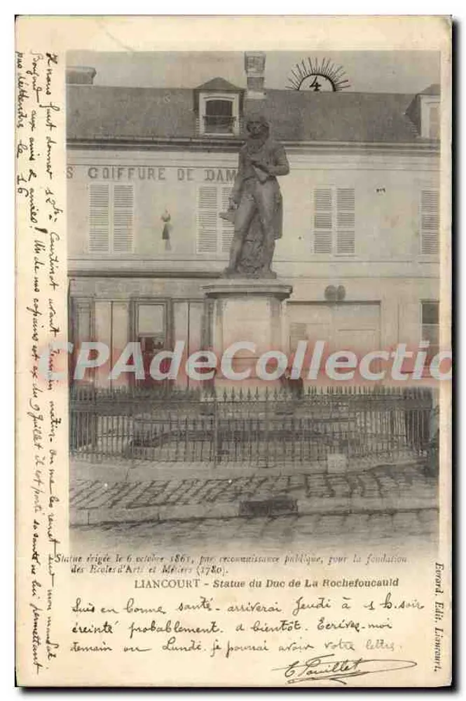 Liancourt - Estatua del Duque de La Rochefoucauld — Ed. Liancourt, n° 4 - Anverso