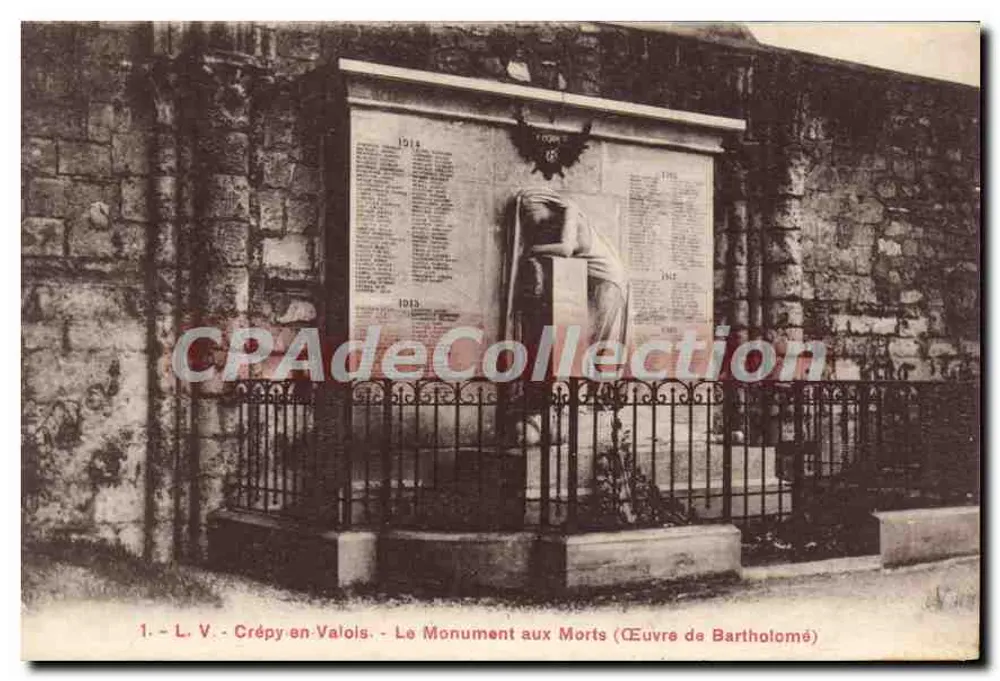 Crépy-en-Valois — Der Kriegerdenkmal (Werk von Bartholomé) - Vorderseite