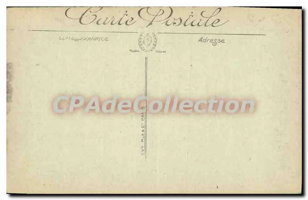 Noyon — Boulevard Carnot, no fundo, pavilhão sob o qual passa um rio — Visé Paris n° 3005 - Verso