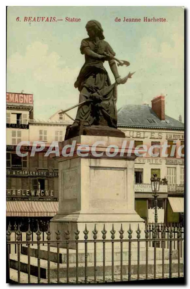 Beauvais — Estátua de Jeanne Hachette — Editor: C. Magne, série 6 - Frente