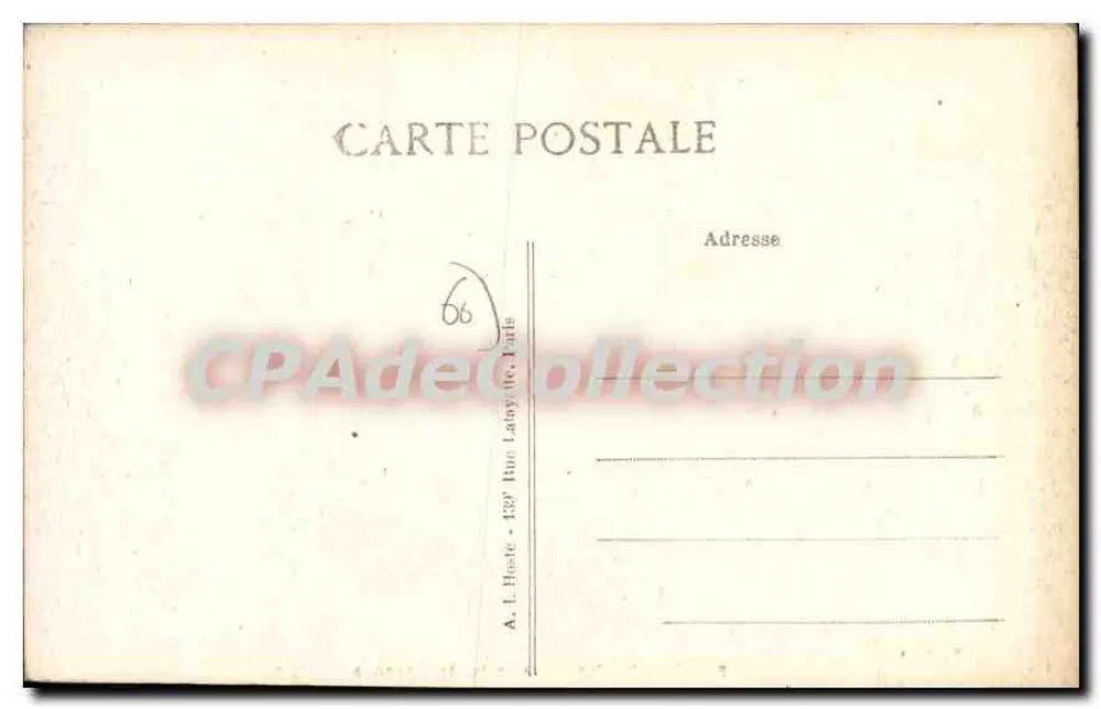 Fleurines (Oise) — Cruz de cemitério em um parque — L'H., Paris - Verso