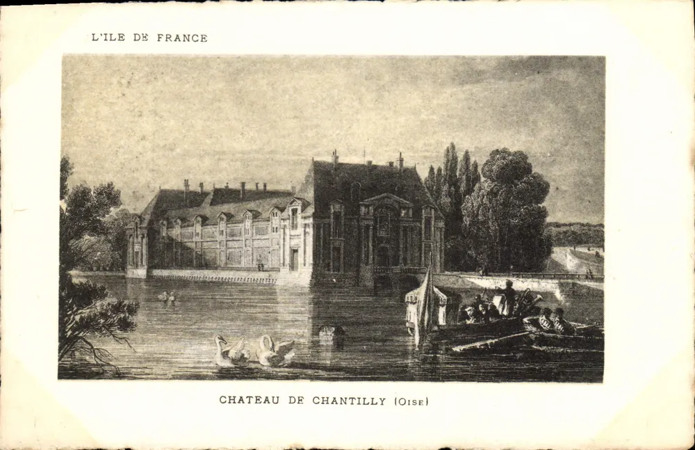 Castillo de Chantilly (Oise) — La Île-de-France — Edición Artística Sudra, París - Anverso