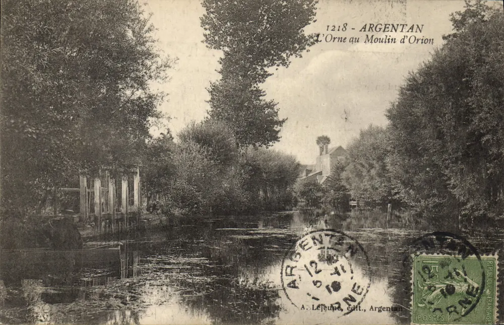 Argentan — A Orne no Moulin d'Orion — A. Lefeuvre, editor, Argentan - Frente