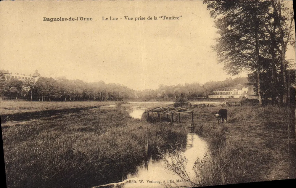 Bagnoles-de-l'Orne — Der See — Ansicht vom "Tanière" — Edit. W. Verhoog, bei Pille-Mader - Vorderseite