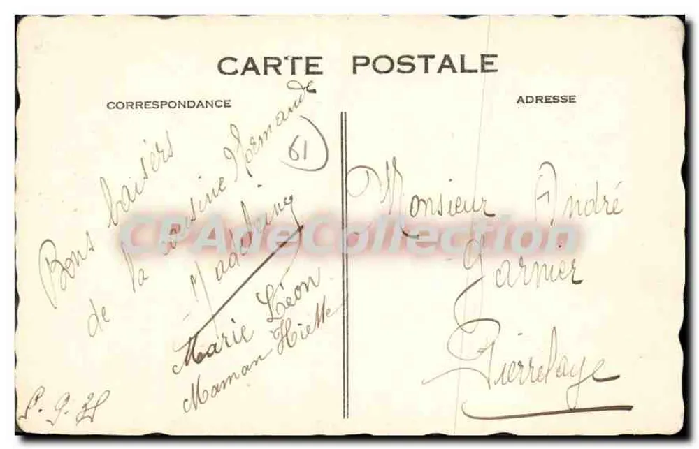 Bagnolles-de-l'Orne — O Castelo de Couterne — Bilhete postal antigo n°22 - Verso