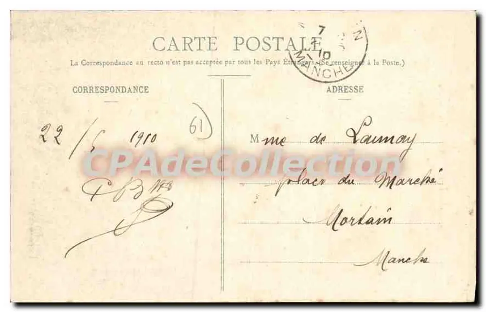 Passais-la-Conception - A Capela — editor desconhecido, número de série não visível - Verso