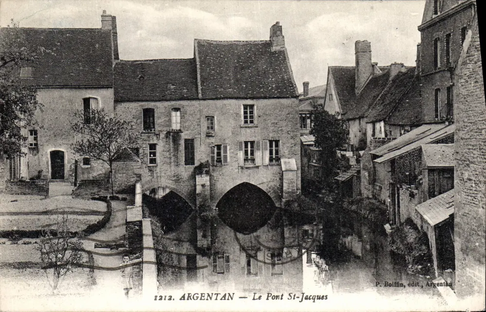 Argentan — O Ponte St-Jacques — P. Bollfin, editor, Argentan - Frente