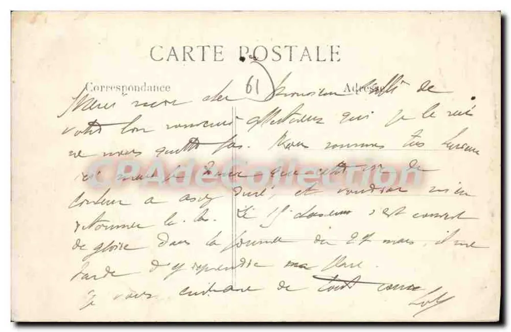 Alençon — O Castelo e a Praça de Armas — M C F L., Paris-Meudon, n°122 - Verso
