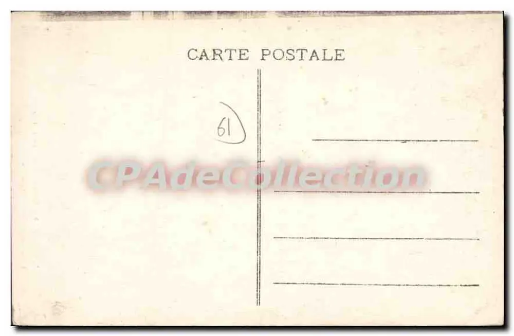 Aube (Orne) — Interior da Igreja — Coleção E. Pasquis, Phototype, L'Algie (Orne) - Verso