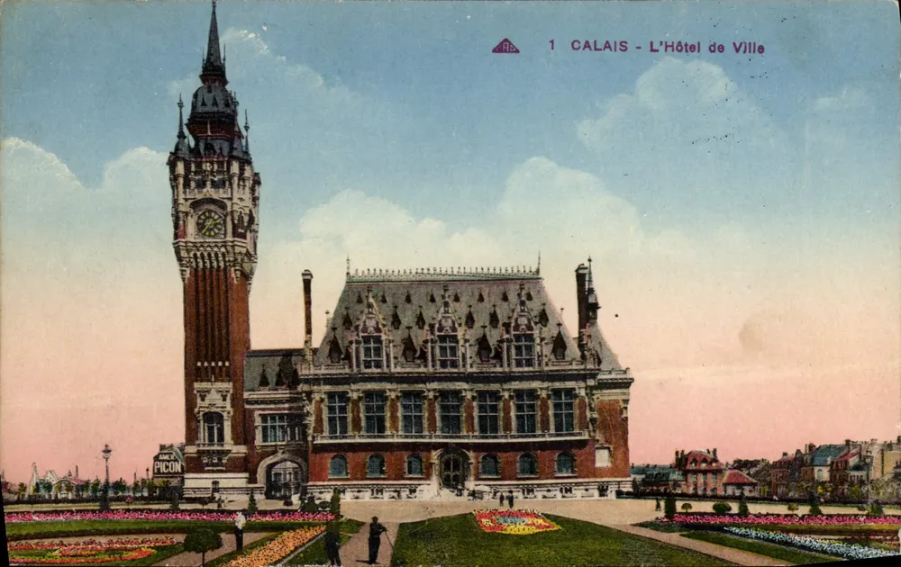Calais - O Hotel de Ville — editor PICON, n°1 - Frente