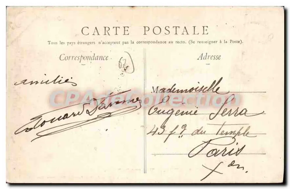 LE PORTEIL — Vista da Praia — Edição Galeries des Deux-Passages, Boulogne-s.-Mer - Verso