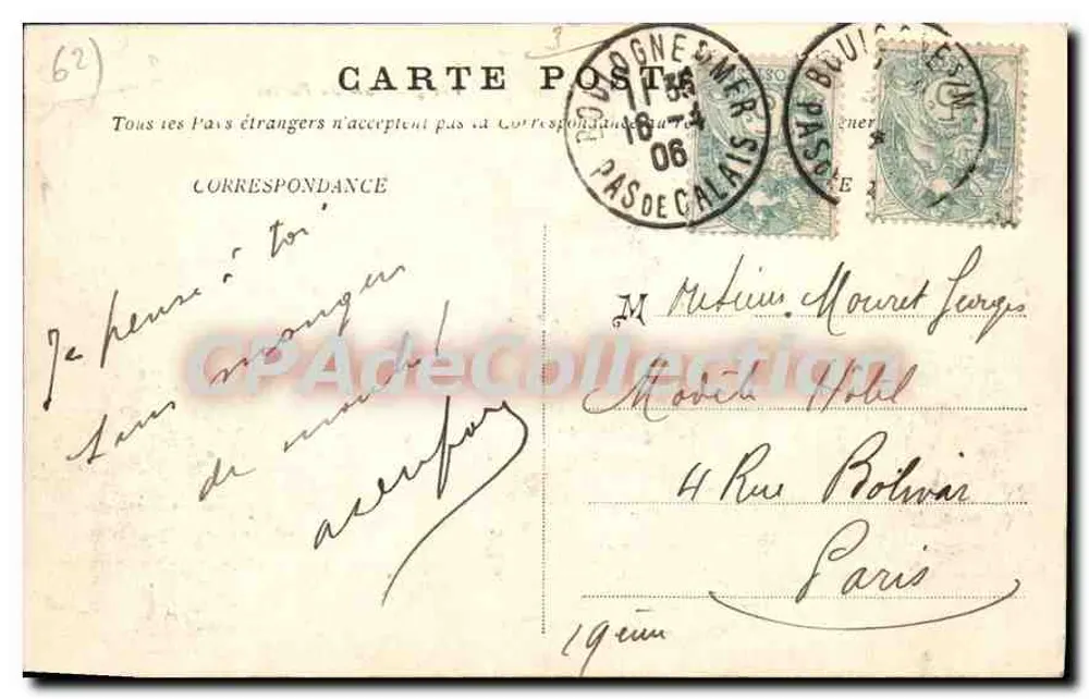 Le Portel — Allgemeiner Blick auf Le Portel — S.B. n° 3677 - Rückseite
