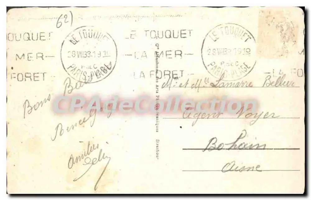 Le Touquet-Paris-Plage — À maré baixa — n°81 - Verso
