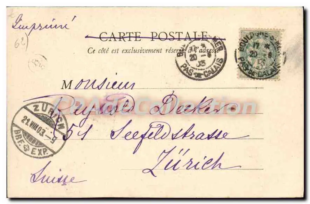 Le Portel — As Falésias — B. F. PARIS - Verso