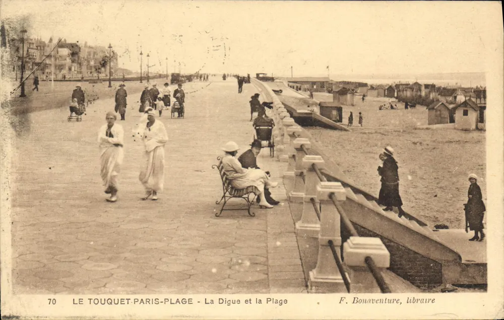 Le Touquet-Paris-Plage — Die Digue und die Strandpromenade — F. Bonaventure, Buchhändler - Vorderseite