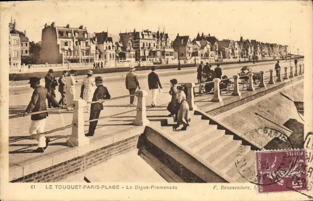 Le Touquet-Paris-Plage - Die Digue-Promenade — F. Bonaventure, Nr. 61 - Vorderseite
