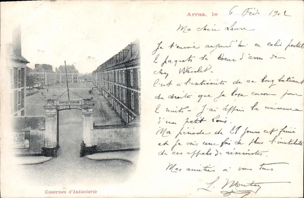 Arras — Casernas de Infantaria — Editor desconhecido, número de série não visível - Frente