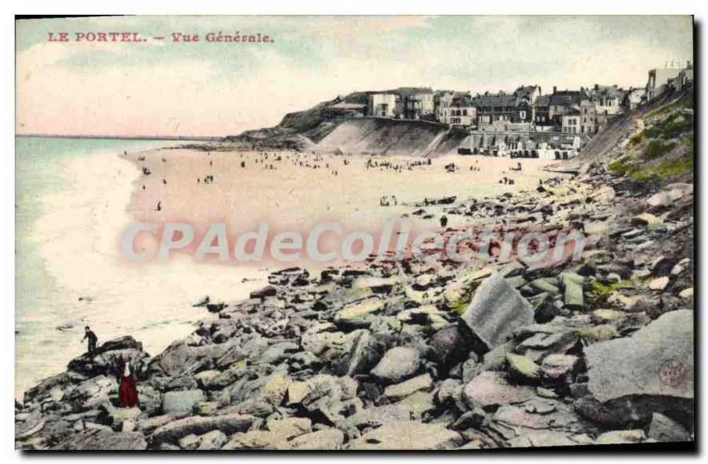 Le Portel — Vista Geral — Bilhete postal antigo de Coleção - Frente