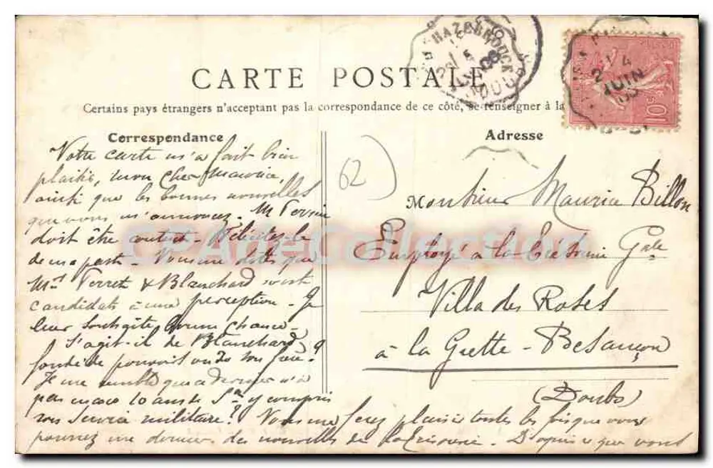 Andres (P.-de-G.) — Ufer des Kanals von Andres nach Calais - Rückseite