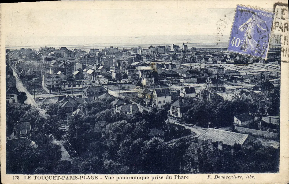 Le Touquet-Paris-Plage - Panoramablick vom Leuchtturm — F. Bonacenture, Buchhändler, Nr. 173 - Vorderseite