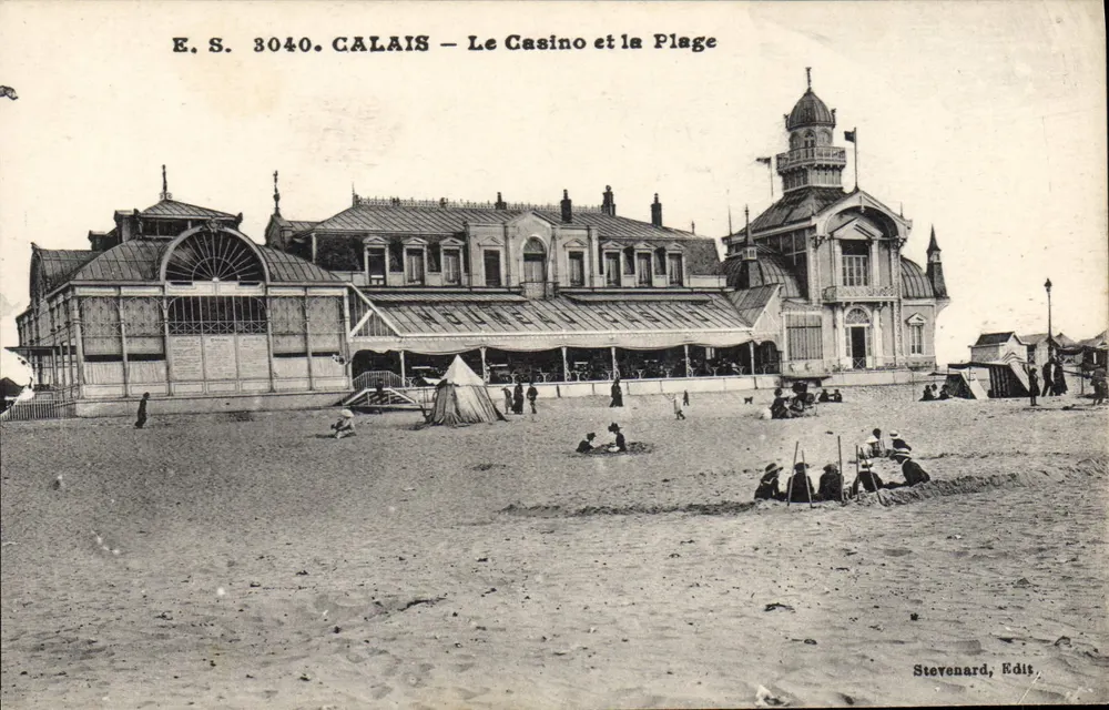 Calais — O Casino e a Praia — Stevenard Edit. - Frente