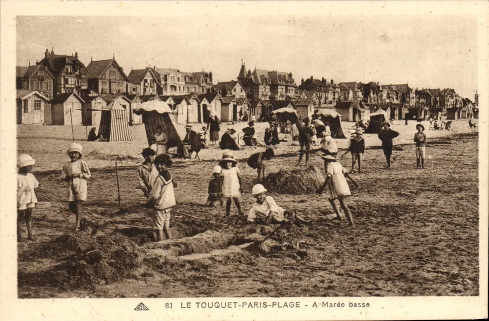 Le Touquet-Paris-Plage — A Maré baixa — Editor A.R.B. n°81 - Frente