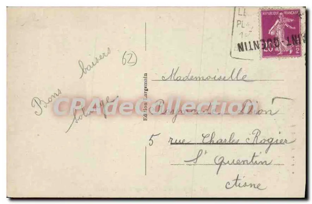 Le Portel - A Praia com maré alta — Edição Largenatia, n° 188 - Verso