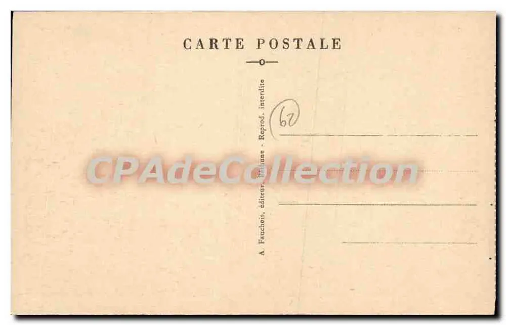 Arras — A Place de la Gare — A. Fauchois, editor - Verso
