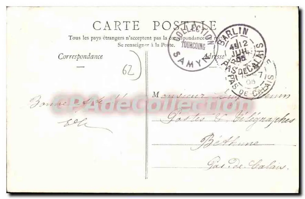 Aire-sur-Lys — Eingang zur Militärhaftanstalt — Fort Gassion — Hanssens, phot., Aire-sur-Lys - Rückseite