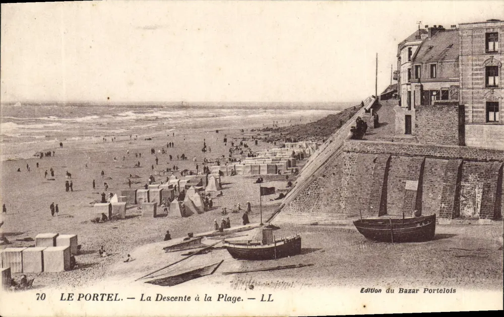 LE PORTEL — A Descida à Praia — LL — Edição do Bazar Portelois - Frente