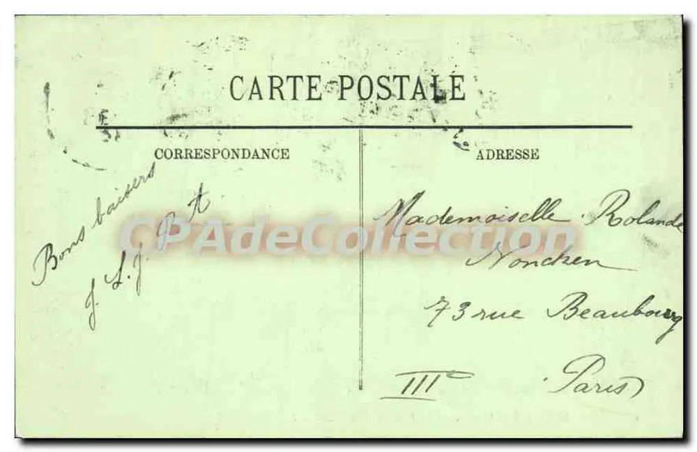 Arredores de Calais — Le Cran d'Escalles — LL. - Verso