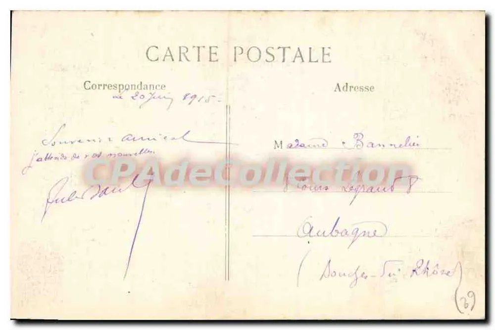 Arras — Blick auf ein bombardiertes Haus in der Gambetta-Straße — L. C. H. Paris, Nr. 258 - Rückseite