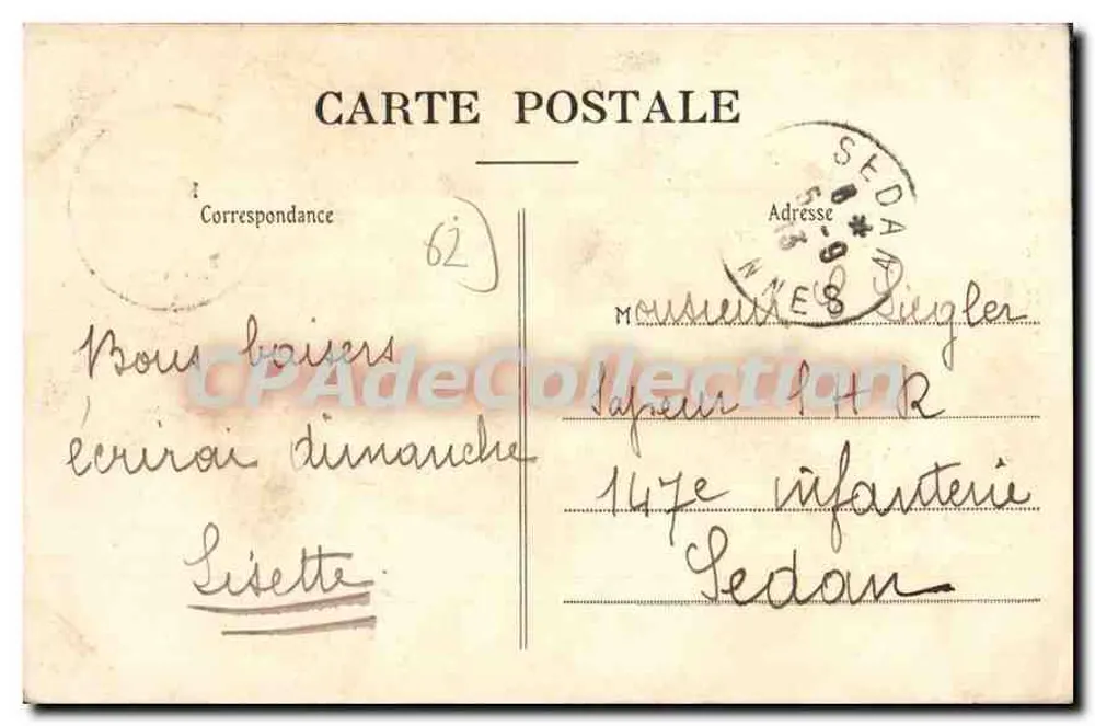 Calvaire des Friedhofes — Wimille (P.-de-C.) — Stévenard, Verlag, Boulogne-sur-Mer - Rückseite