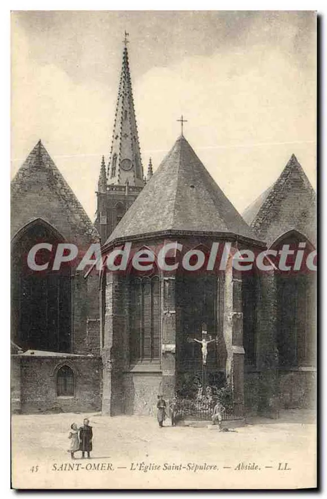 Saint-Omer — A Igreja Saint-Sépulcre — Abside — LL - Frente