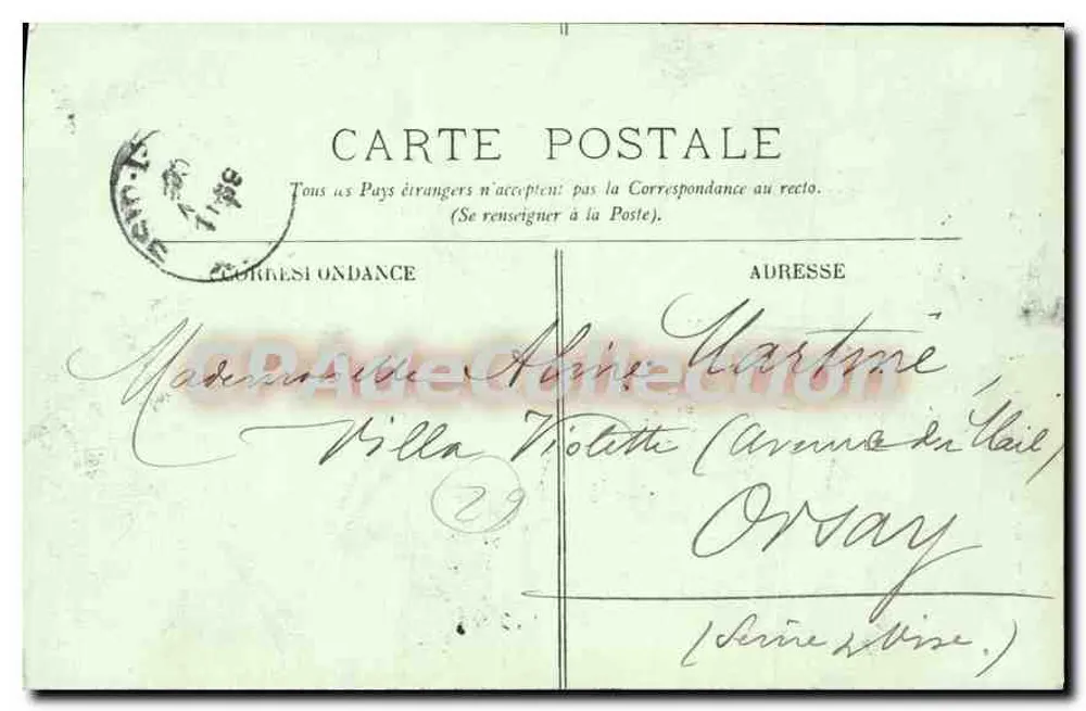 Calais — Die Straße der Zitadelle und der Glockenturm — LL. - Rückseite