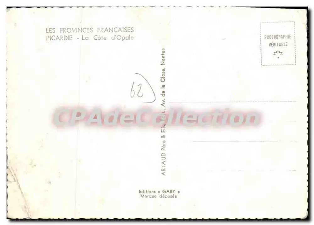 Picardie — Die Côte d'Opale — Éditions Gaby, Nantes - Rückseite