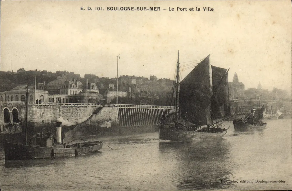 Boulogne-sur-Mer — Der Hafen und die Stadt — E. D. 101, Verlag Dejonghe - Vorderseite