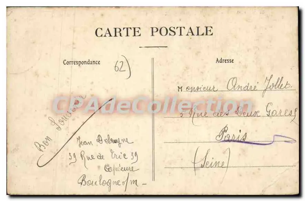 BOULOGNE-sur-MER — Der Hafen-Eingang — Goldene Stunde — Stevenard, Verlag Boulogne-sur-Mer - Rückseite